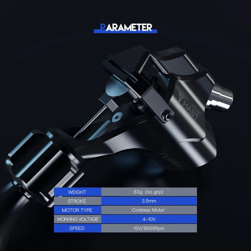 Mast Flash Rotary Tattoo Machine Direct Drive RCA connect